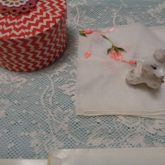 RETRO VELVETEEN BLK PURSE PIE SERVER CABBAGE KID PATTERN FELT FUN POODLE… - Picture 10 of 14